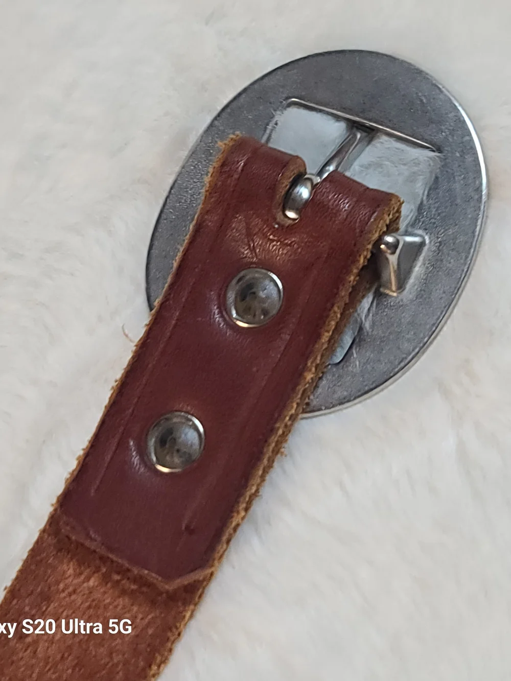 Custom D.W. SCRIBNER Brown Leather Kids Belt with USA Stamp